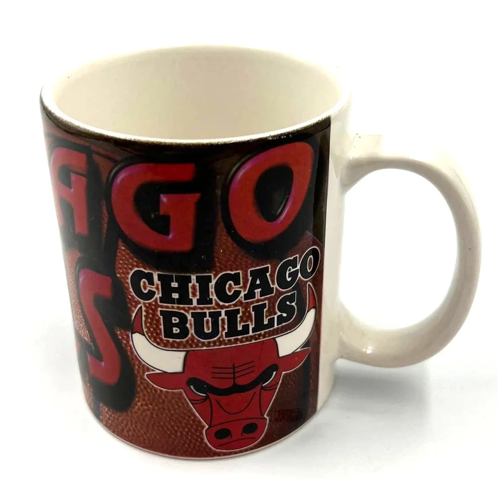 Vintage Chicago Bulls‎ Ceramic Coffee Cup Mug NBA 90's National Basketball